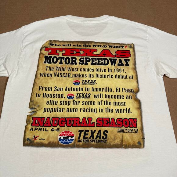 Vintage 1997 Texas Motor Speedway NASCAR Inaugural Season 90s T Shirt XL USA - Picture 4 of 7